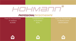 Desktop Screenshot of physio-hohmann.de